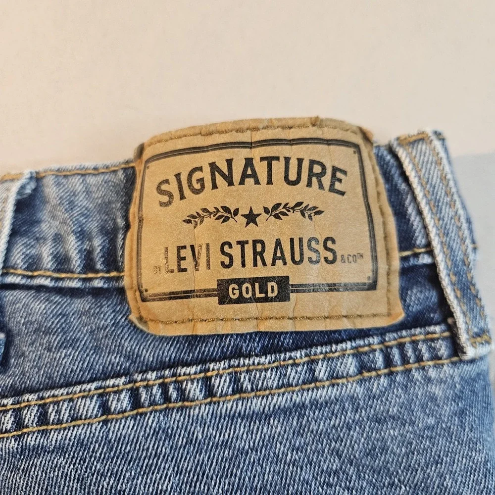 Levi Strauss Signature Gold Jeans Mens 44x30 Regular Fit Blue Denim Stretch‎